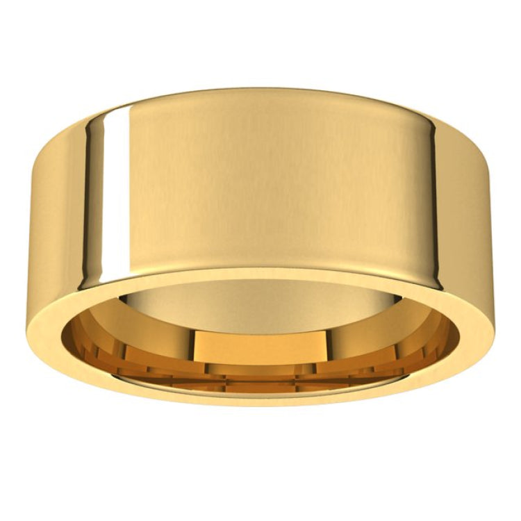 14K Yellow Gold 8 mm Comfort-Fit Flat Band Size 8