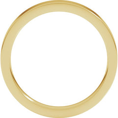14K Yellow Gold 3 mm Comfort-Fit Flat Band Size 4.5