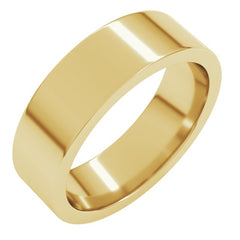 10K Yellow Gold 6 mm Comfort-Fit Flat Band Size 6