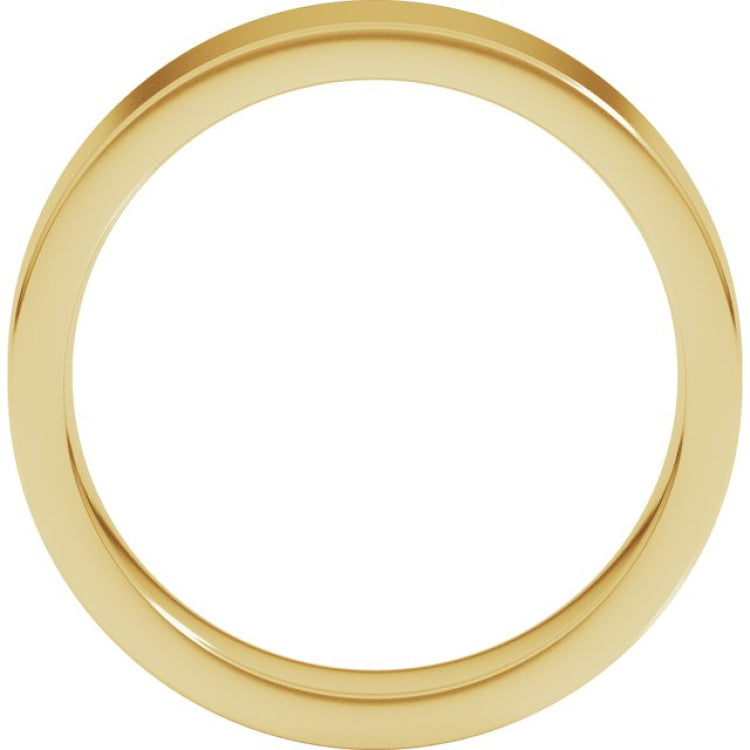 10K Yellow Gold 5 mm Comfort-Fit Flat Band Size 10.5