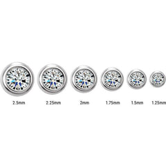 14K Yellow Gold 1/10 CTW Lab-Grown Diamond Micro Bezel-Set Earrings