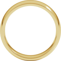 18K Yellow Gold 6 mm Lightweight Comfort-Fit Half Round Band Size 8.5