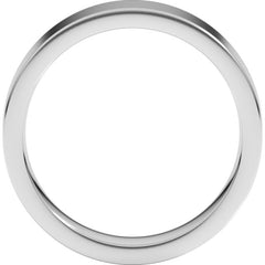 14K X1 White Gold 5 mm Comfort-Fit Flat Band Size 7