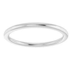 14K White Gold 1.5 mm Comfort-Fit European-Style Band Size 10