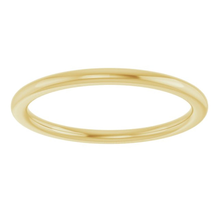 10K Yellow Gold 1.5 mm Comfort-Fit European-Style Band Size 5