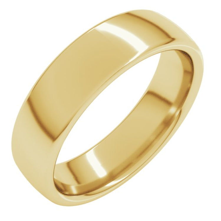 14K Yellow Gold 5.5 mm Comfort-Fit European-Style Band Size 14.5