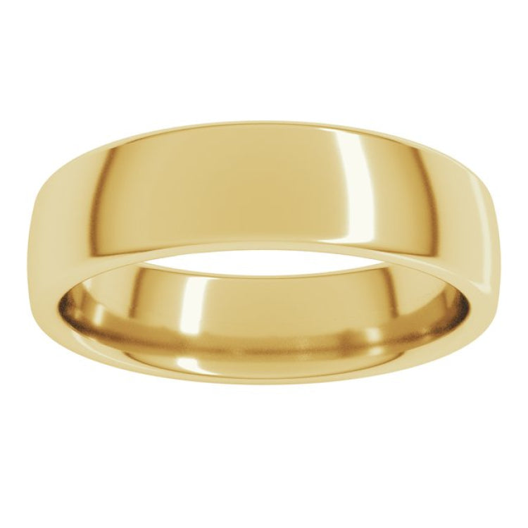 14K Yellow Gold 5.5 mm Comfort-Fit European-Style Band Size 8