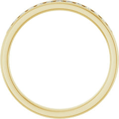 14K Yellow Gold 3/8 CTW Natural Diamond Band
