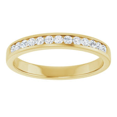 14K Yellow Gold 3/8 CTW Natural Diamond Band