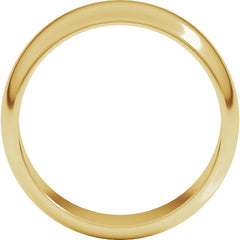 14K Yellow Gold 7 mm Half Round Band Size 6