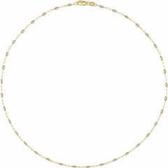 14K Yellow Gold-Filled 1.6 mm Multi-Color Enamel Bead Paperclip-Style 18" Chain