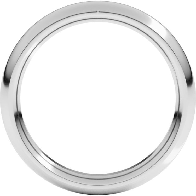 18K White Gold 3.5 mm Comfort-Fit Half Round Band Size 9