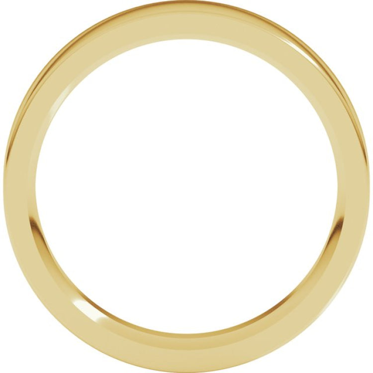 18K Yellow Gold 4.5 mm Comfort-Fit Flat Band Size 13