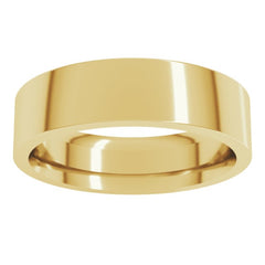 14K Yellow Gold 5.5 mm Comfort-Fit Flat Band Size 8