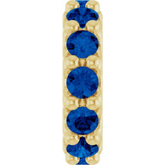14K Yellow Gold Natural Blue Sapphire Spacer Charm/Pendant