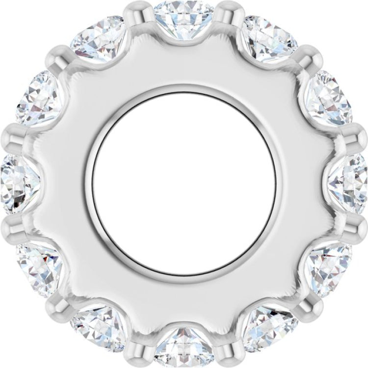 Sterling Silver 1/3 CTW Lab-Grown Diamond Spacer Charm/Pendant