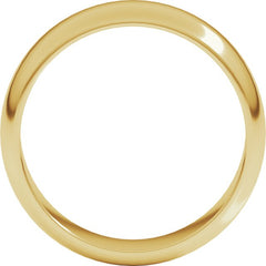 10K Yellow Gold 6 mm Half Round Band Size 7.5