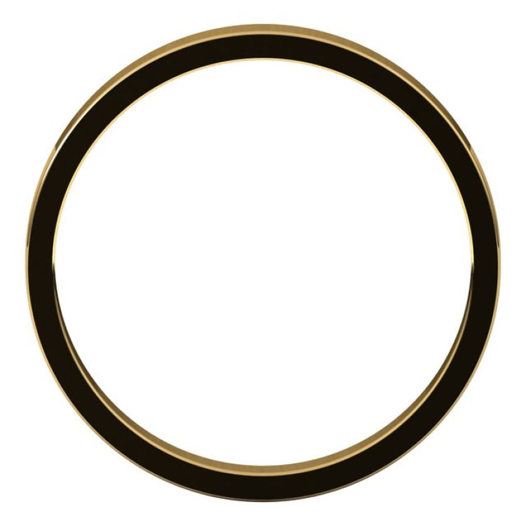 14K Yellow Gold 2.5 mm Flat Band Size 7.5