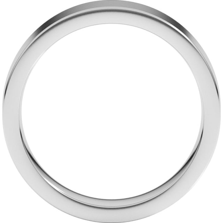 14K White Gold 5 mm Comfort-Fit Flat Band Size 11
