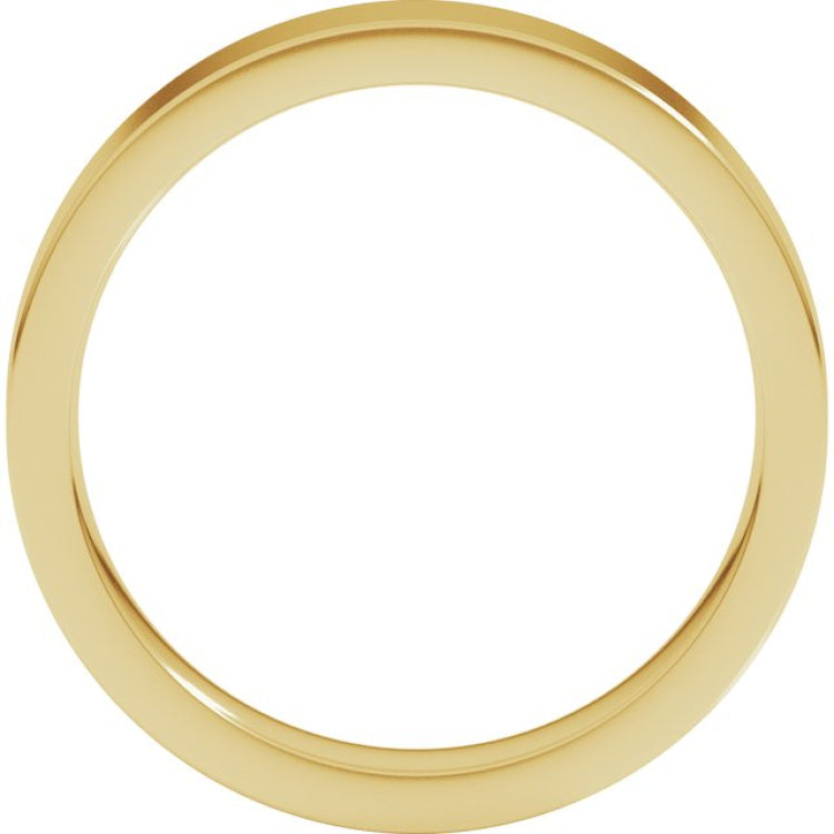 14K Yellow Gold 14 mm Comfort-Fit Flat Band Size 5.5