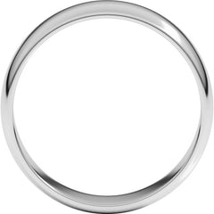 Palladium 6 mm Lightweight Half Round Band Size 8