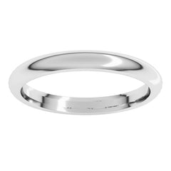 Platinum 2.5 mm Comfort-Fit Half Round Band Size 5