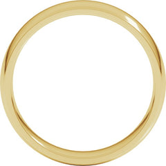 14K Yellow Gold 5.5 mm Lightweight Comfort-Fit Half Round Band Size 10