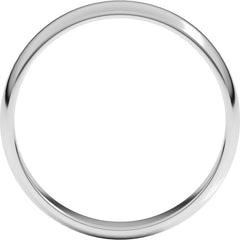 10K White Gold 4 mm Lightweight Half Round Band Size 10