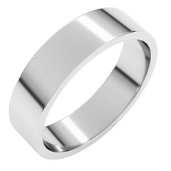 14K White Gold 5 mm Flat Band Size 9.5