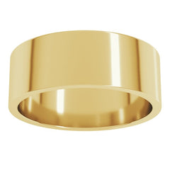 18K Yellow Gold 7 mm Flat Band Size 9.5