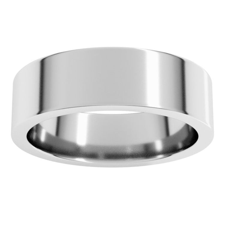 Platinum 6 mm Comfort-Fit Flat Band Size 9.5