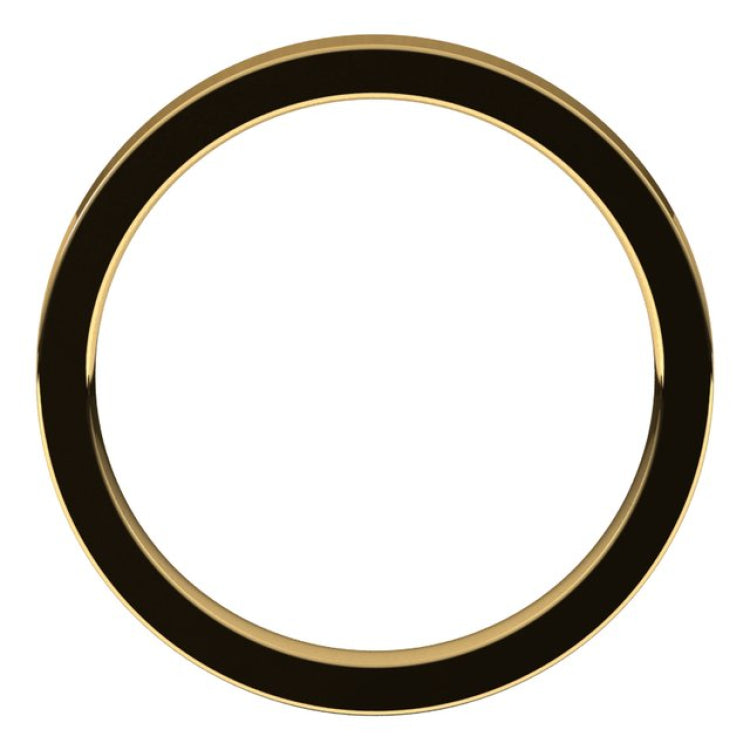 14K Yellow Gold 2.5 mm Comfort-Fit Flat Band Size 8.5