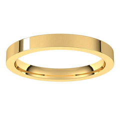 14K Yellow Gold 2.5 mm Comfort-Fit Flat Band Size 7.5