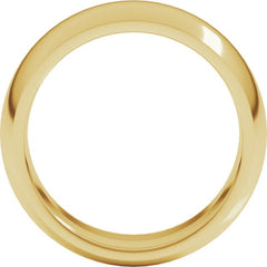 22K Yellow Gold 8 mm Comfort-Fit Half Round Band Size 11