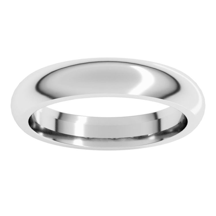 Sterling Silver 4 mm Comfort-Fit Half Round Band Size 5