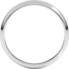 Sterling Silver 3 mm Half Round Band Size 5.5