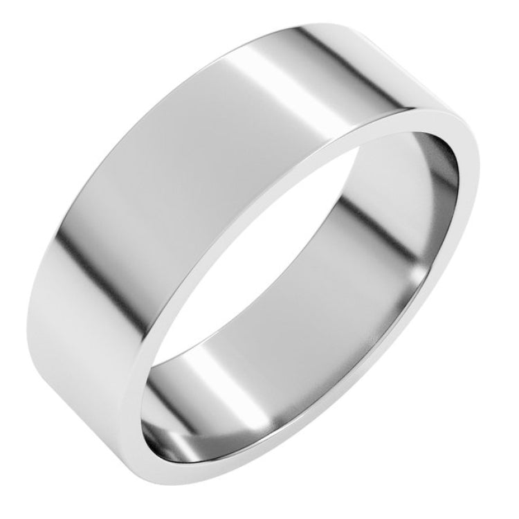 Sterling Silver 6 mm Flat Band Size 6