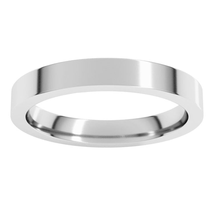 Sterling Silver 3 mm Comfort-Fit Flat Band Size 7
