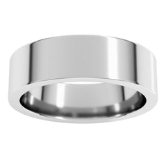 Sterling Silver 6 mm Comfort-Fit Flat Band Size 11.5