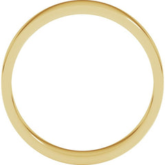 14K Yellow Gold 4 mm Flat Band Size 10