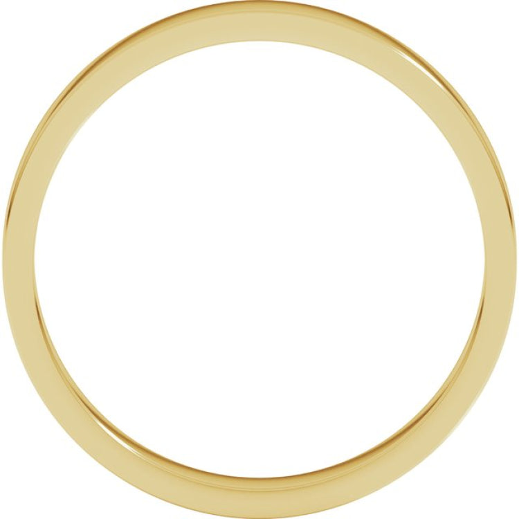 14K Yellow Gold 3 mm Flat Band Size 5