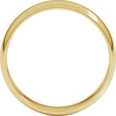 14K Yellow Gold 5 mm Lightweight Half Round Band Size 7