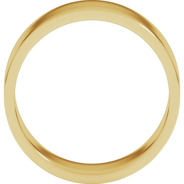 14K Yellow Gold 8 mm Flat Band Size 8.5
