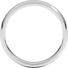 14K White Gold 4 mm Lightweight Comfort-Fit Half Round Band Size 5.5