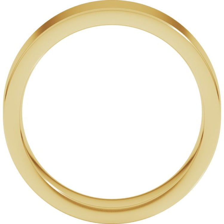 10K Yellow Gold 6 mm Comfort-Fit Flat Band Size 7