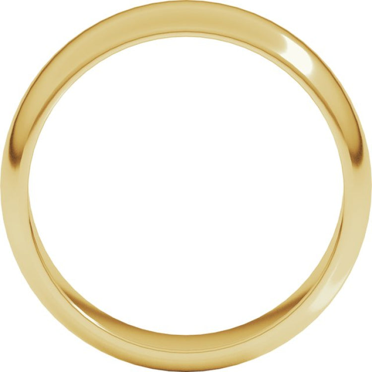 18K Yellow Gold 6 mm Half Round Band Size 9