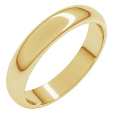 10K Yellow Gold 4 mm Half Round Band Size 5.5