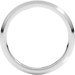 10K White Gold 2 mm Comfort-Fit Half Round Band Size 6