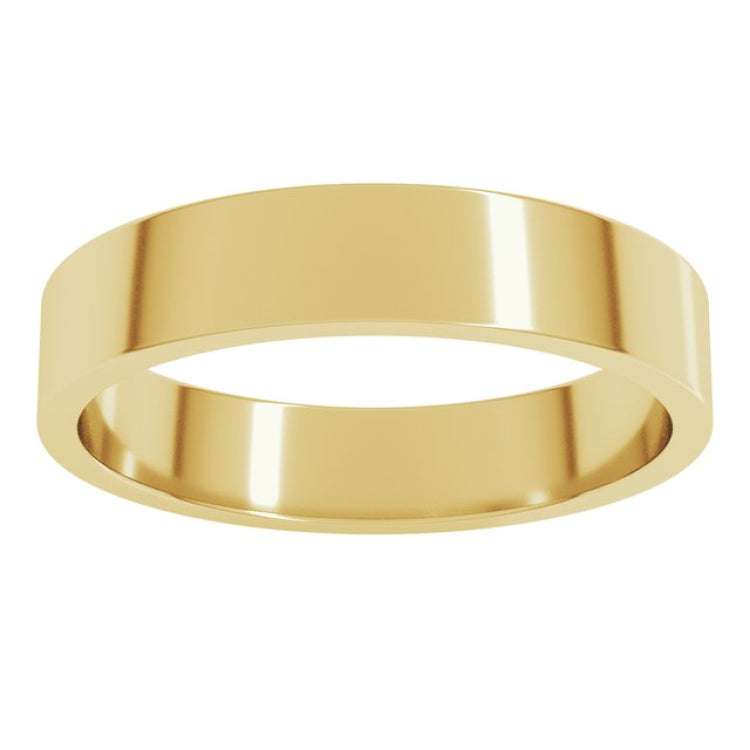 10K Yellow Gold 4 mm Flat Band Size 7.5