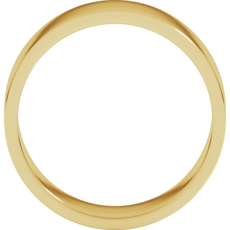14K Yellow Gold 7 mm Flat Band Size 9